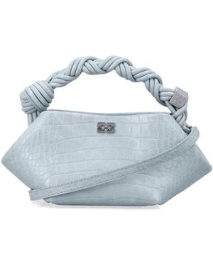 Ganni Bou Mini Crocco - Blue