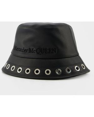 Alexander McQueen Eyelet Hat - Black