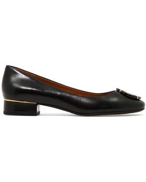 Tory Burch "Multilogo" Ballerinas - Black