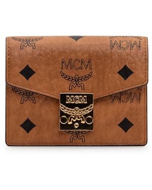 MCM Tracy Vi Card Case Mni - Brown