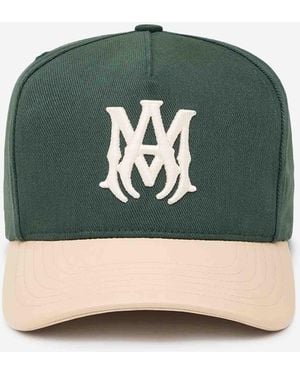 Amiri Bicolour Corduroy Cap - Green