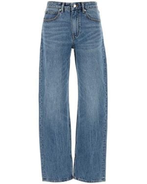 Alexander Wang 'Slit Hem Prestyle Hotfix Mesh Undie' Jeans - Blue