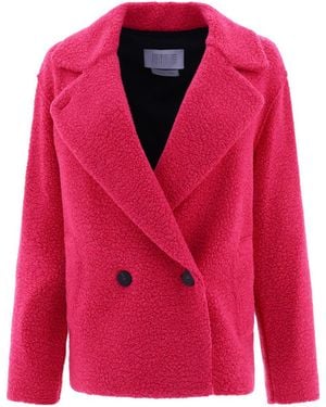Harris Wharf London Bouclè Coat - Pink
