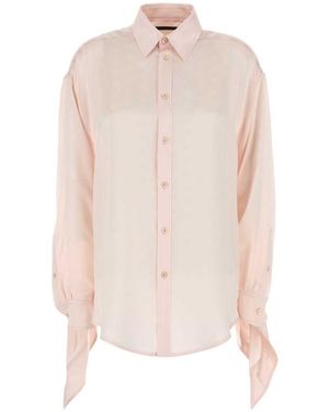 Balenciaga Pastel Satin Shirt - Pink