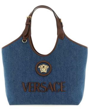 Versace Medium 'La Medusa' Shopping Bag - Blue