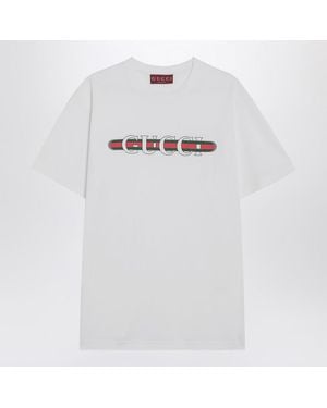Gucci T-Shirt With Logo Print - White