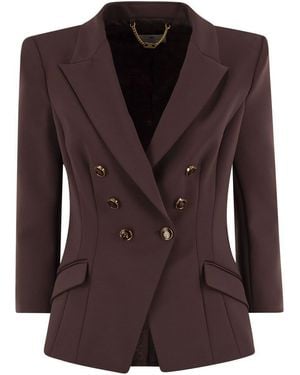 ジャケット ELISABETTA FRANCHI Double-breasted wool blazer Elisabetta Franchi Double-breasted Wool Blazer Blazer And
