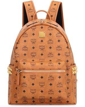 MCM Visetos Stark Side Studs Backpack - Orange