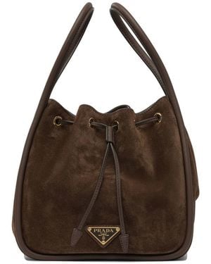 Prada Leather Handbag - Brown