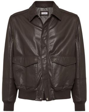 Brunello Cucinelli Leather jackets for Men | Online Sale up Brunello Cucinelli Leather jackets for Men | Online Sale up