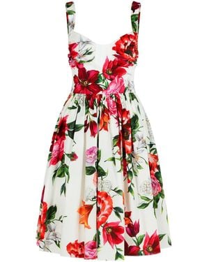 Dolce & Gabbana Cotton Poplin Dress - Red