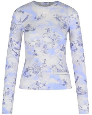 Off-White c/o Virgil Abloh Polyamide Blend T-Shirt - Blue