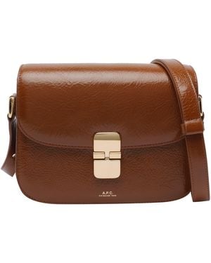 A.P.C. Small Crossbody Bag - Brown