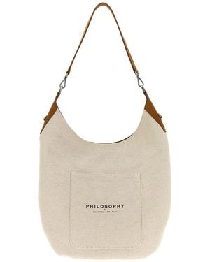 Philosophy Di Lorenzo Serafini Canvas Shoulder Bag - Grey