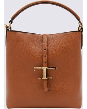 Tod's Leather Top Handle Bag - Brown
