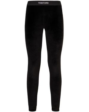 Tom Ford Velvet Leggings - Black