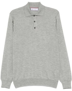 Brunello Cucinelli Cashmere Polo Sweater - Grey