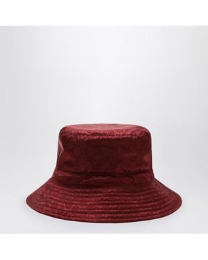 Gucci Reversible Burgundy Gg Hat - Red