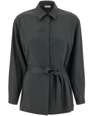 Peserico Twill Shirt - Black