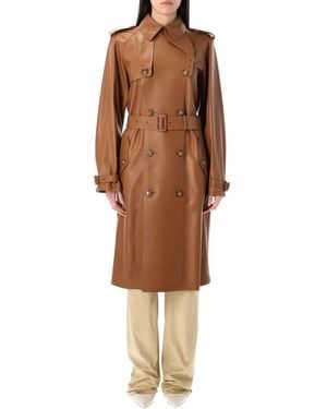 Ralph Lauren Niles Lambskin Trench Coat - Brown