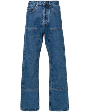 Palm Angels Monogram Denim Jeans - Blue