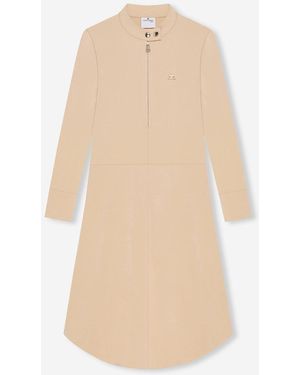 Courreges Midi Fitted Dress - Natural