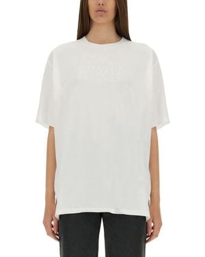 MM6 by Maison Martin Margiela T-Shirt With Logo - White
