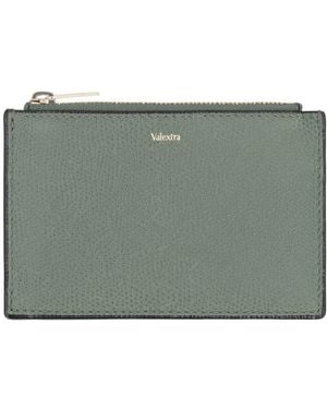 Valextra Leather Card Holder - Green