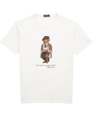 Polo Ralph Lauren Ssteecmslm1-Short Sleeve-T-Shirt - White