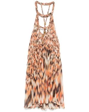 Isabel Marant Rozilda Printed Cotton Dress - Orange