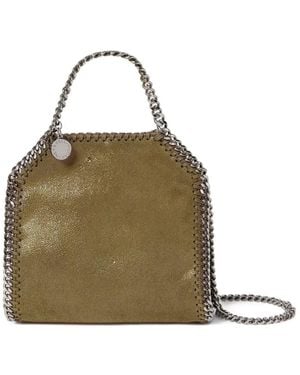 Stella McCartney Falabella Mini Tote Bag With Chain Trim - Metallic