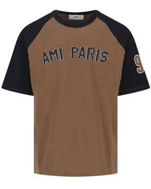 Ami Paris T-Shirts And Polos - Brown