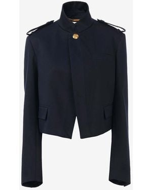 Chloé Short Jacket Epaulettes - Blue
