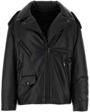 Prada Nappa Leather Padded Jacket - Black
