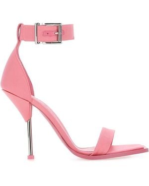 McQueen Satin Sandals - Pink