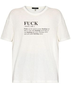 R13 Fuck Relaxed T - White