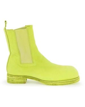 Guidi Leather Chelsea Ankle Boots - Yellow