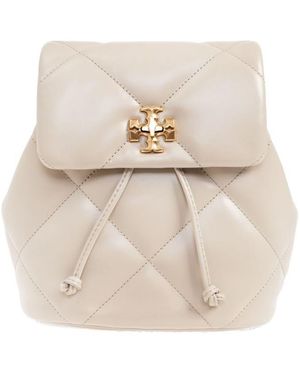 Tory Burch Kira Diamond Small Leather Backpack - Natural