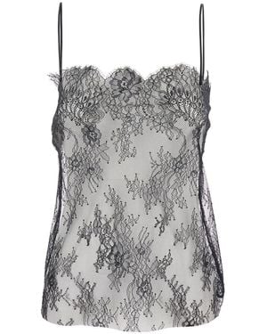 Alberta Ferretti Top Pizzo - Grey