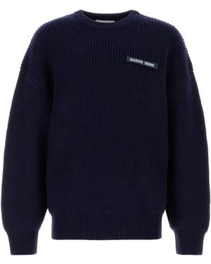Marine Serre Jersey With Logo - Blue