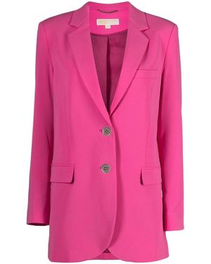 Michael Kors Single-Breasted Blazer Jacket - Pink