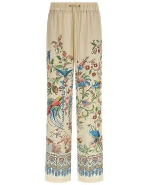 Etro Flora And Fauna Printed Pants - Natural