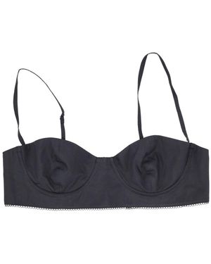 LA ROSE Cotton Bralette - Blue