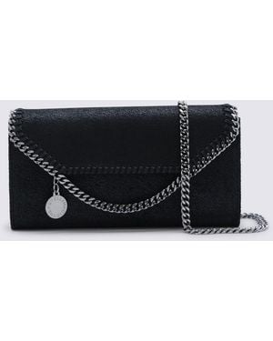 Stella McCartney Faux Leather Continental Wallet Crossbody Bag - Black