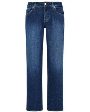 7 For All Mankind 'calie' Navy Cotton Jeans - Blue