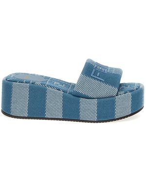 Fendi ' Sunshine' Slides - Blue