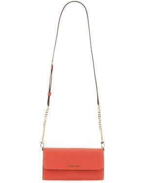 Michael Kors Wallet With Shoulder Strap - Red