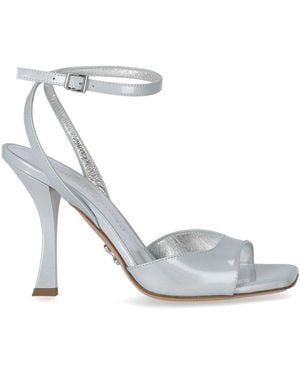 Sergio Levantesi Tania Pearl Gray Heeled Sandal - White