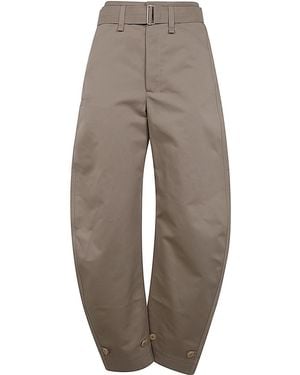 Lemaire Belted Tapered Trousers - Grey