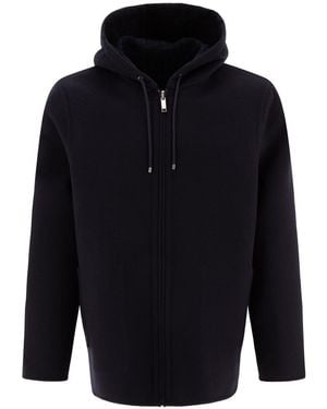 Valentino Garavani Reversible Hoodie-Style Coat - Blue